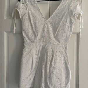 Express White shorts romper